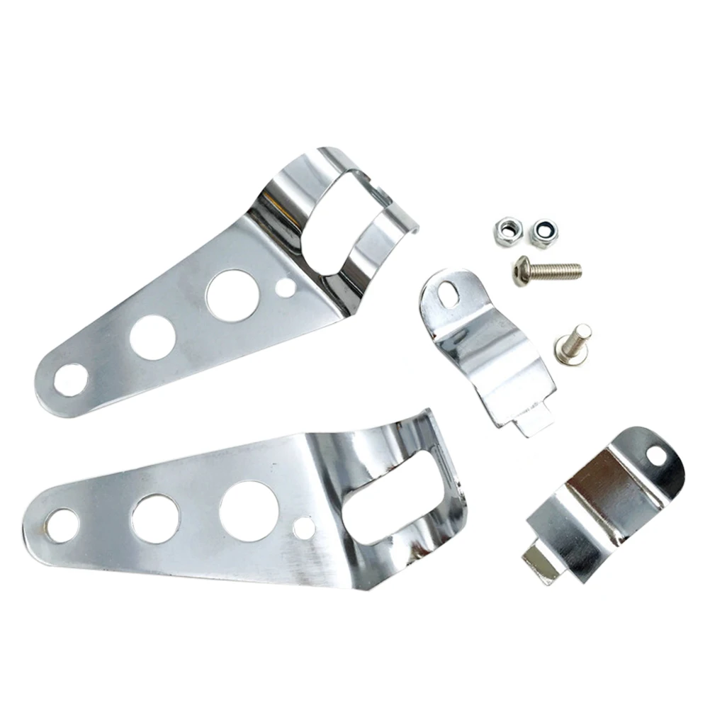 

Universal Motorbike Headlight Fork Mount Brackets 16x5x02cm Side Support Accessories Adjustable 28mm 43mm Fits Most Bikes Hard