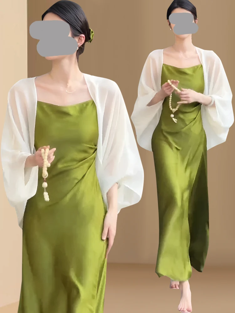 

Summer 2026 Women's Slimming Fashion Long Dress Set Elegant Two-Piece Suit Elegant Beautiful Gown Ideal for Various Occasions