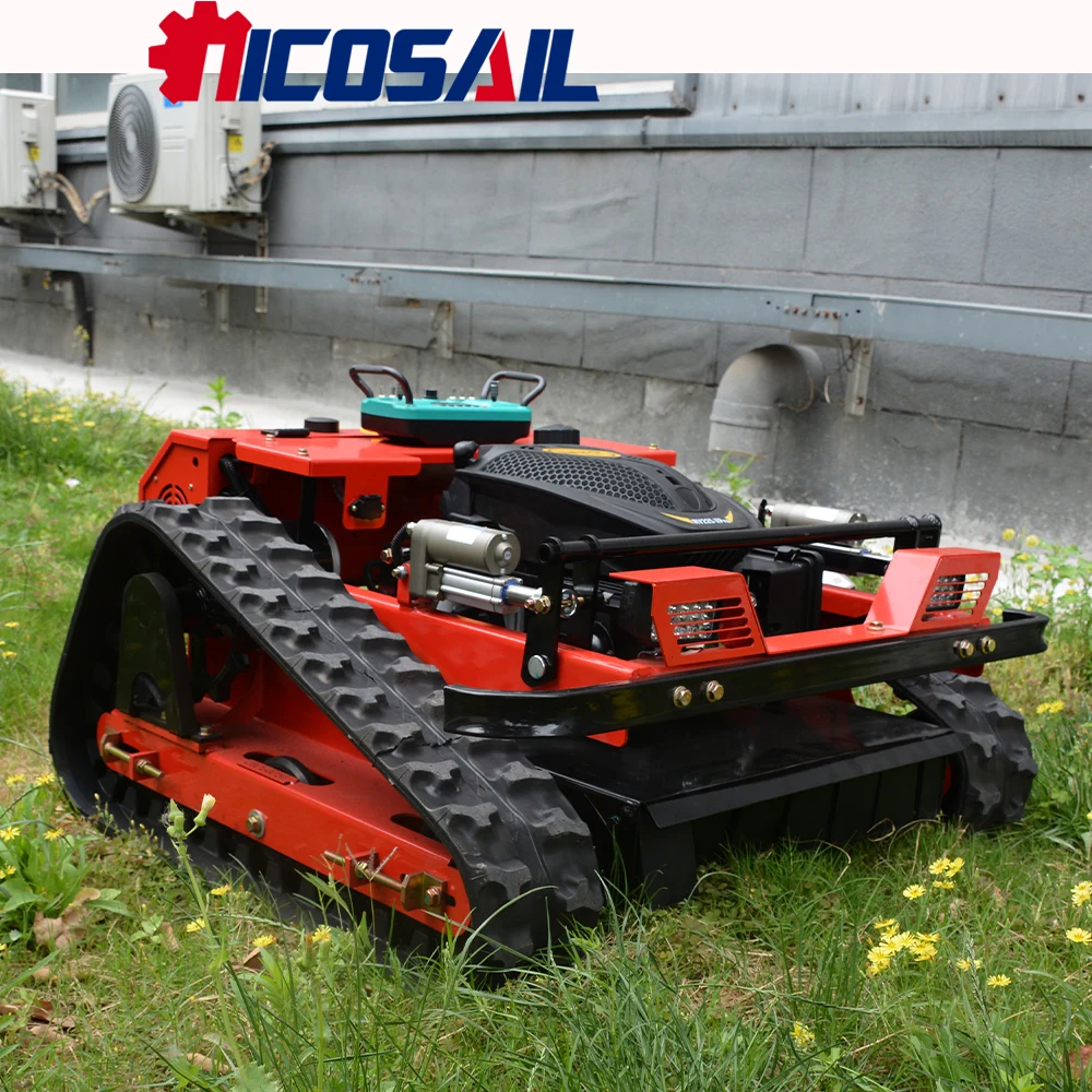 Custom 500mm Remote Control Lawn Mower for Solar Field Weed Management CE Euro 5 Compact Track Machine