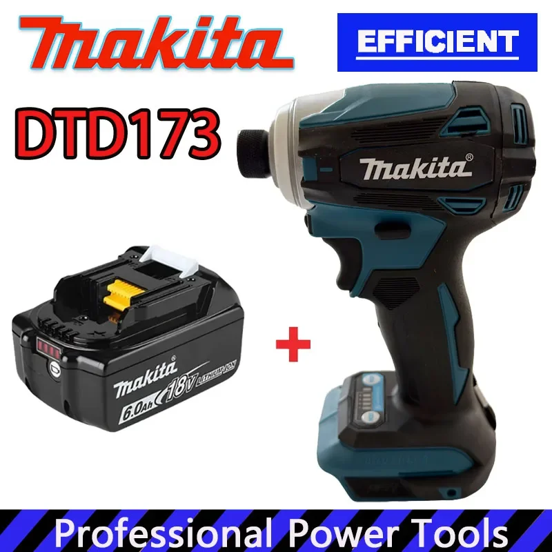 

Аккумуляторный ударный шуруповерт Makita DTD173 (1800 об/мин, 180 Нм, бесщеточный двигатель) для дерева/болтов/работ в Т-образном положении