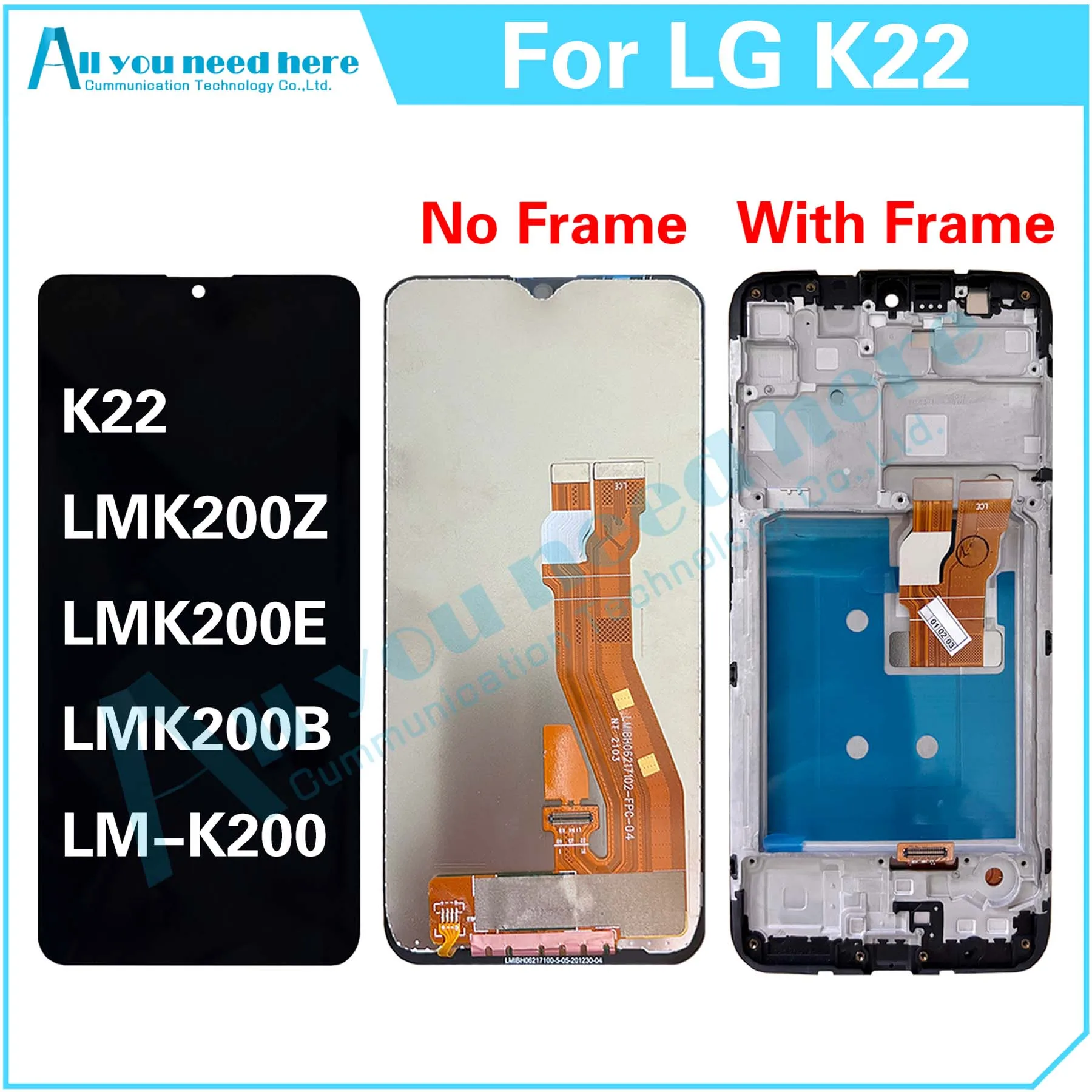 

100% Test For LG K22 LMK200Z LMK200E LMK200B LM-K200 LCD Display Touch Screen Digitizer Assembly Repair Parts Replacement