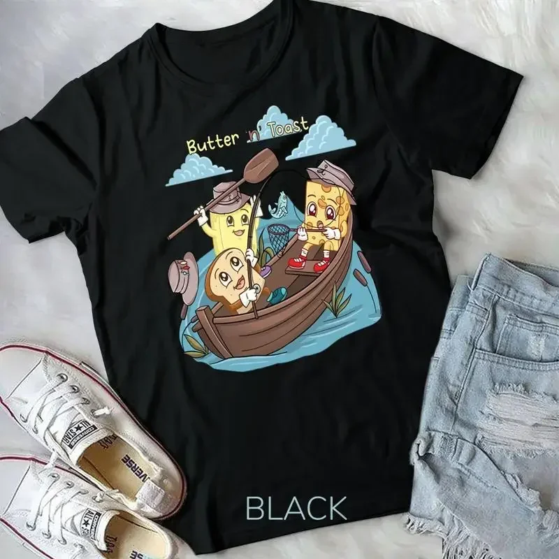 Butter N Toast Fishing Fun Unisex T shirt