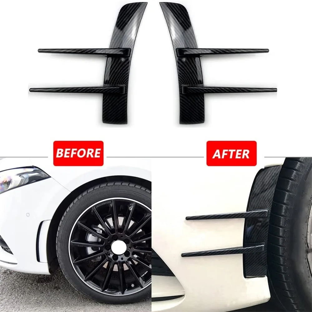 Universal Front Bumpers Lip Car Modification Side Wing Leaf Plate Air Vent Trim Spoiler Canards Splitter Car Styling Accessories