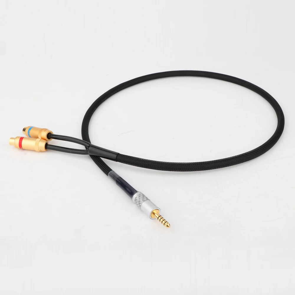 

Preffair 4.4mm Male to 2RCA Female Adapter Cable Stereo Audio Adapter Extension Cable Gold Plated Plug