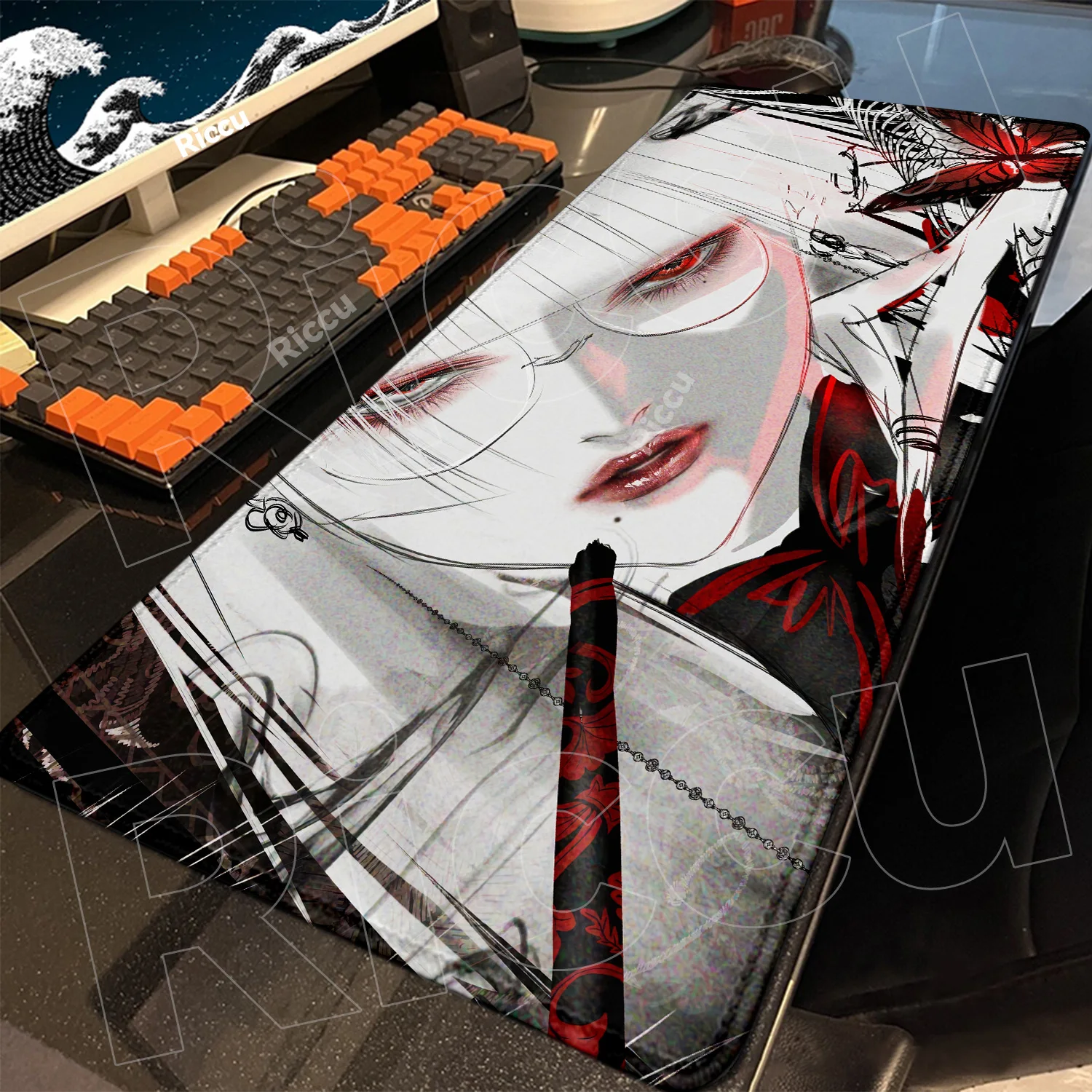 

Anime Glasses Girl Hot selling Mouse Pad Anime Non-Slip E-Sports Mouse Mat Premium Mousepad Keyboard Mats Many people like it