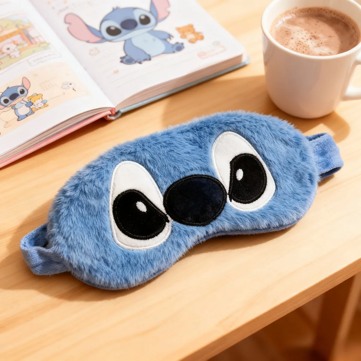 Masque de sommeil de personnage de point réglable et respirant pour femmes et hommes, idéal pour les vols bloquant la lumière, cadeau parfait pour les amateurs de points