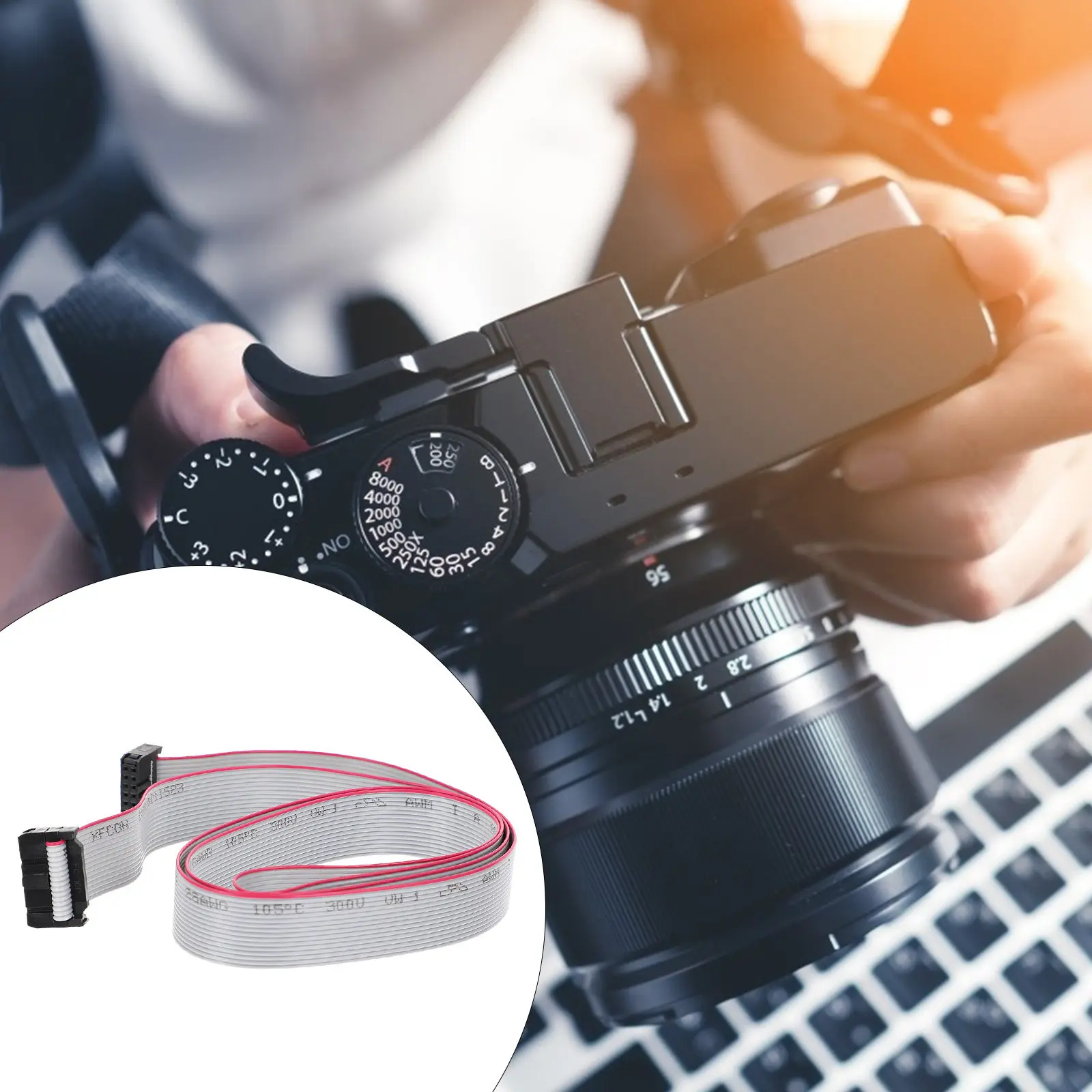 4Pcs Flat Ribbon Cable 16 Pin Female to Female Idc Connector 2.54mm Pitch for Programmers Digital Cameras Laptops LCD