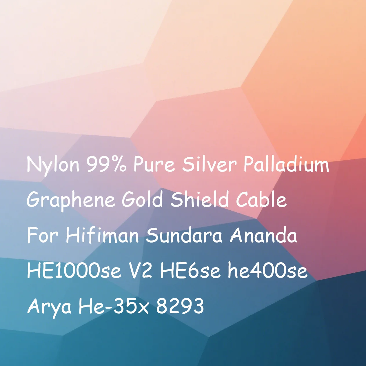 Nylon 99% Pure Silver Palladium Graphene Gold Shield Cable For Hifiman Sundara Ananda HE1000se V2 HE6se HE400se Arya He-35x 8293