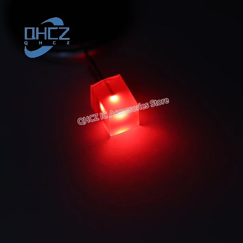 100pcs 5X5X7 square led emerald green/Red/Yellow light 5*5*7 emerald green LED light-emitting diode lamp beads square diode