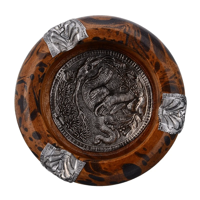 N85R-3 Inch Wooden Ashtray, Tobacco Tray,Cigar Holder, Wooden Ashtray