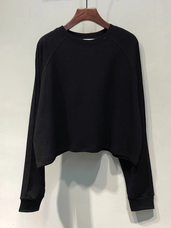 قميص بأكمام قصيرة وطويلة بأسلوب الأميرات حلو وجريء، ملابس داخلية فضفاضة وملابس خارجية، قمة الخريفية من ألياف الخيزران العضوية...