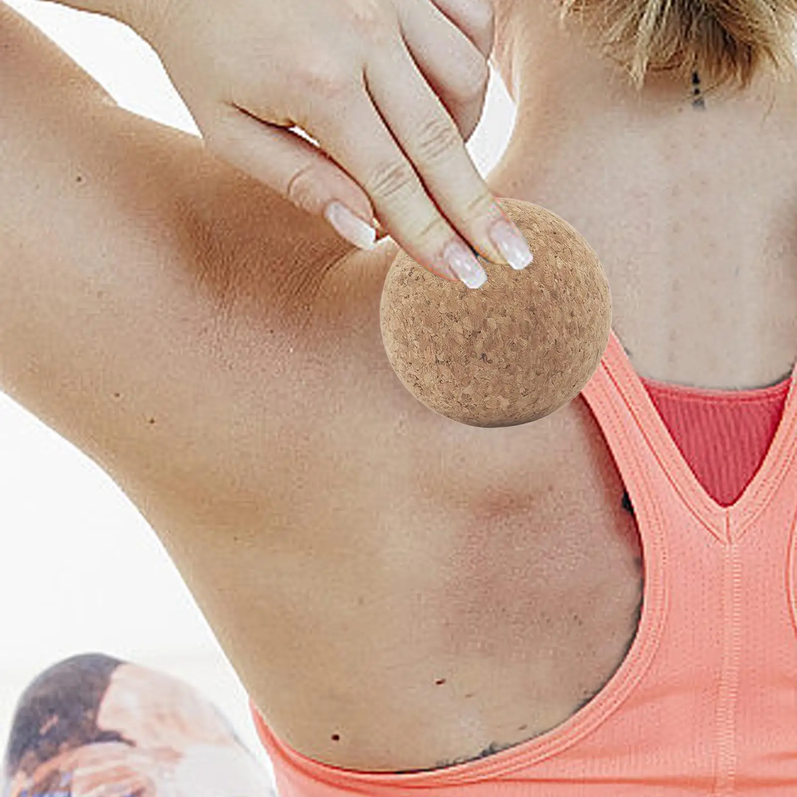 كرة تدليك الفلين أداة محمولة معدات كرة اليوغا للتدريب الرياضي المنزلي 8 سم