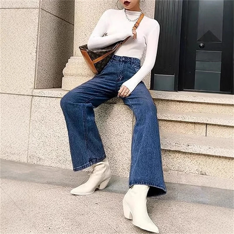

Women High Waisted Slim Fit Non Stretch Jeans Fashionable Comfortable Pants For Daily Wear And Casual Outfits 2025 New Design