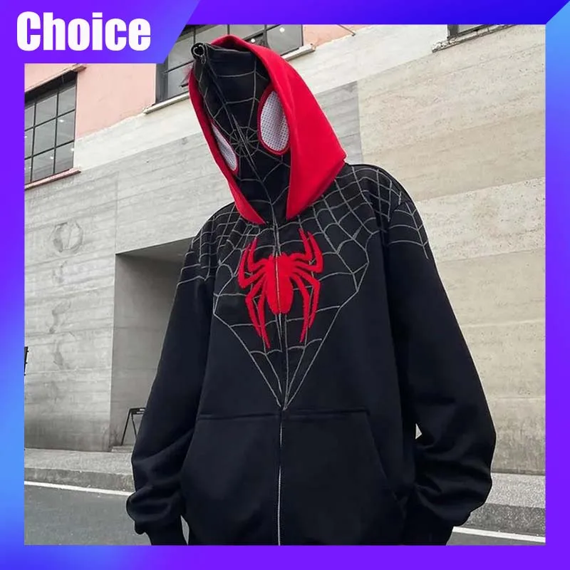 

Spider Man Hoodie Y2k Street Hip-Hop Sweatshirt Casual Fashion Outer Loose Comfortable Printing Clothing Top Women Men Xmas Gift