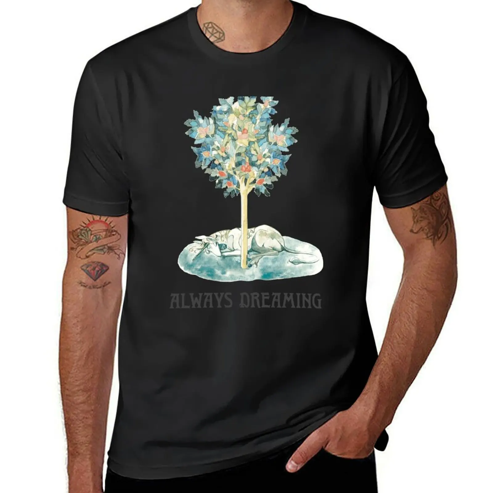 마지막 유니콘 항상 꿈꾸는 중세 영감 디자인 티셔츠, 재미있는 빠른 건조, 소년 반팔 티셔츠