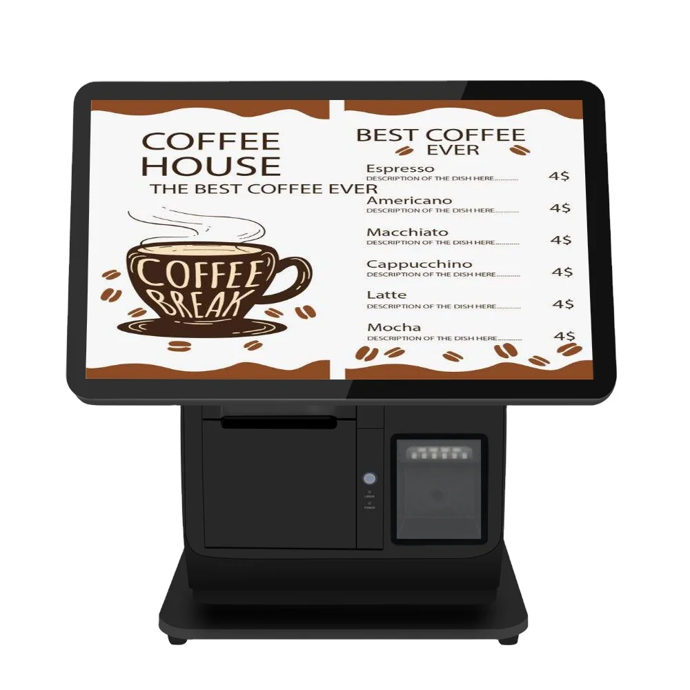 Terminal Android All-in-One z drukarką, popularny w Guangdongu, kasa fiskalna z systemem Android, system POS.