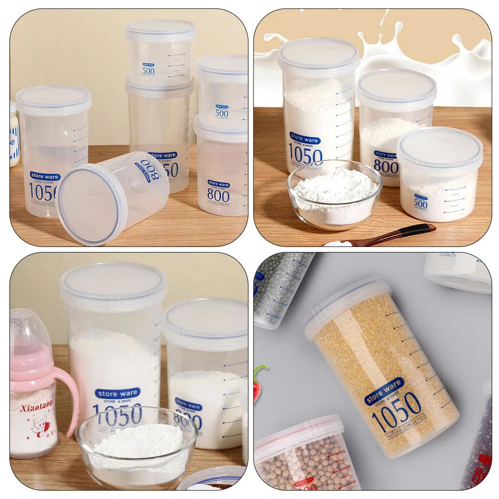 

2pcs Protein Powder Bottles Food Storage Containers Airtight Sealed Jars For Coffee Tea Sugar Cereals Dried Fruit