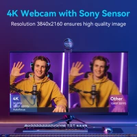 Webcam 4K Streaming Web Camera 1080P 60FPS USB Camera EMEET S600 Autofocus Living Stream Camera With Mics for Tiktok/YouTube 2