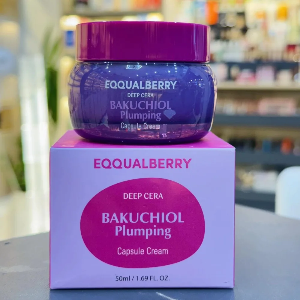 

Оригинальный фиолетовый EQQUALBERRY DEEP CERA BAKUCHIOL Plumping Capsule Cream Psoralenol Deep Hydrating Blam Нежный натуральный увлажняющий крем