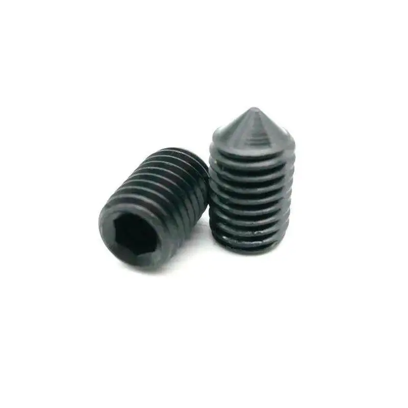 300 Pieces Per Box Mixed M3-M8 10 Sizes Black 304 Stainless & Grade 12.9 Steel Cone Point Hex Socket Set Screws