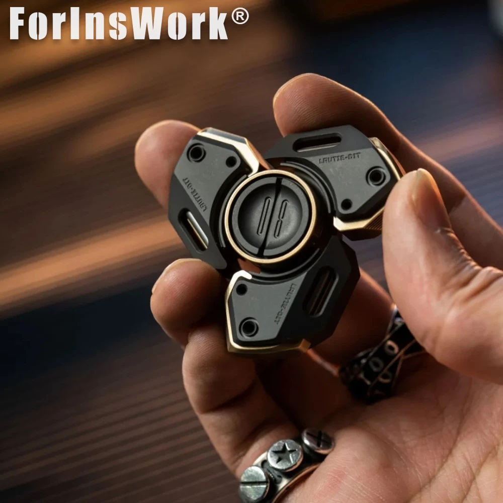 LAUTIE BIT09 ジルコニウム真鍮製オフィス玩具 メタルフィジェットトイ フィジェットスピナー メタルフィジェットトイ