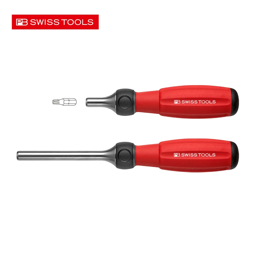 

PB SWISS TOOLS Screwdriver Bit Holder with Ratchet for Quick Bits Changes Bit Holder with Ratchet Handle NO.8510 R-30 / R-100