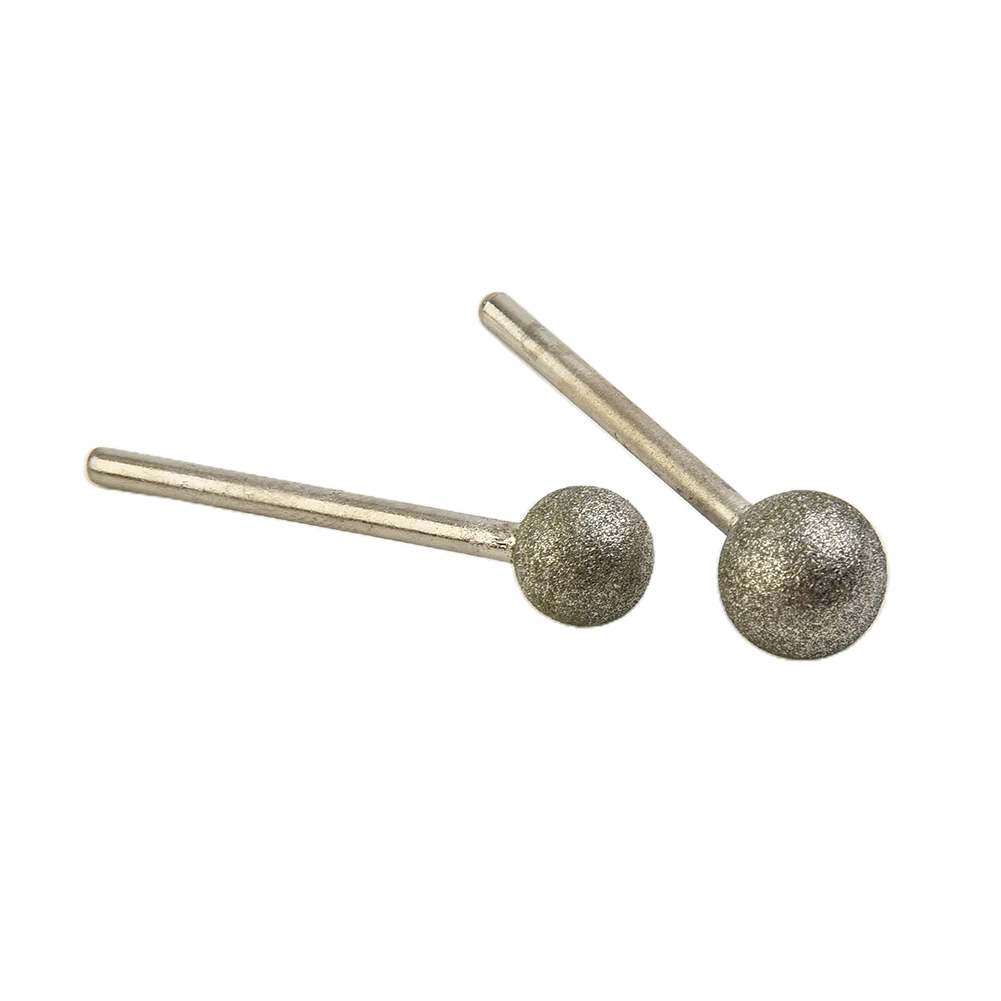 เจาะบิตบดเข็มเพชรรอบBall Burr Ballรูปร่างโลหะรอบ 4-12 มม.4/5/6/8/10/12 มม.6 ชิ้น 6pcsสําหรับแกะสลัก