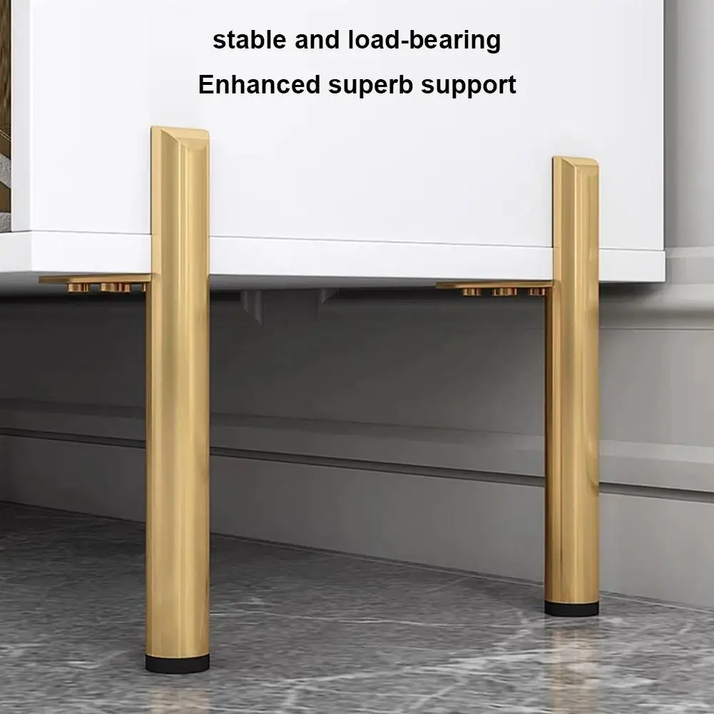 4pcs Furniture Legs Metal Furniture Support Leg Heavy Duty Furniture Support Feet Round for Tables Sofas Coffee Tables Bookshelf
