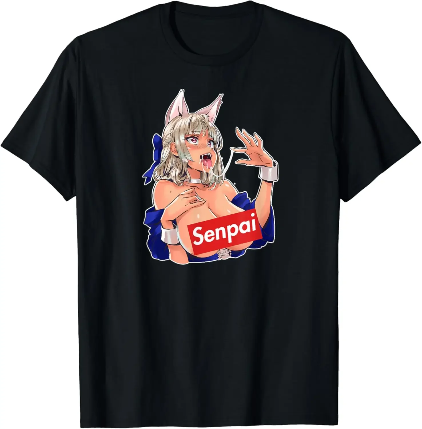 Senpai Hentai Sexy Anime Girl I Otaku T-Shirt Men's Shirts Tshirt Streetwear Women's T-shirts Oversized Short Sleeve Y2k Clothes