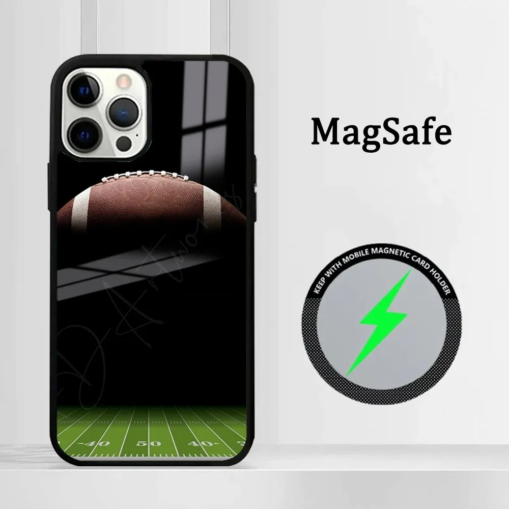 Rugby Phone Case For iPhone 15 14 13 12 11 Pro Max Plus Mini Mirror Magnetic Cover