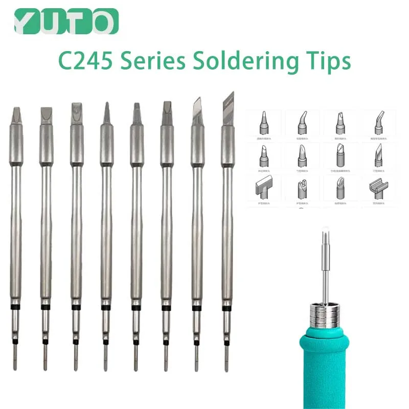 Puntas de pistola para soldar serie JBC C245 de repuesto para mango T245, herramienta PCB IC de reparación de estación de soldadura de precisión CBD