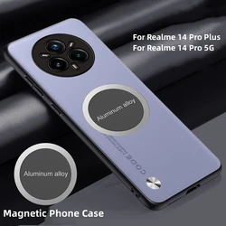 Case For Realme 14 13 Pro Plus Business Style Luxury Plain Leather Magnetic Anti-fall Cover For Realme14 13 Pro Plus Funda