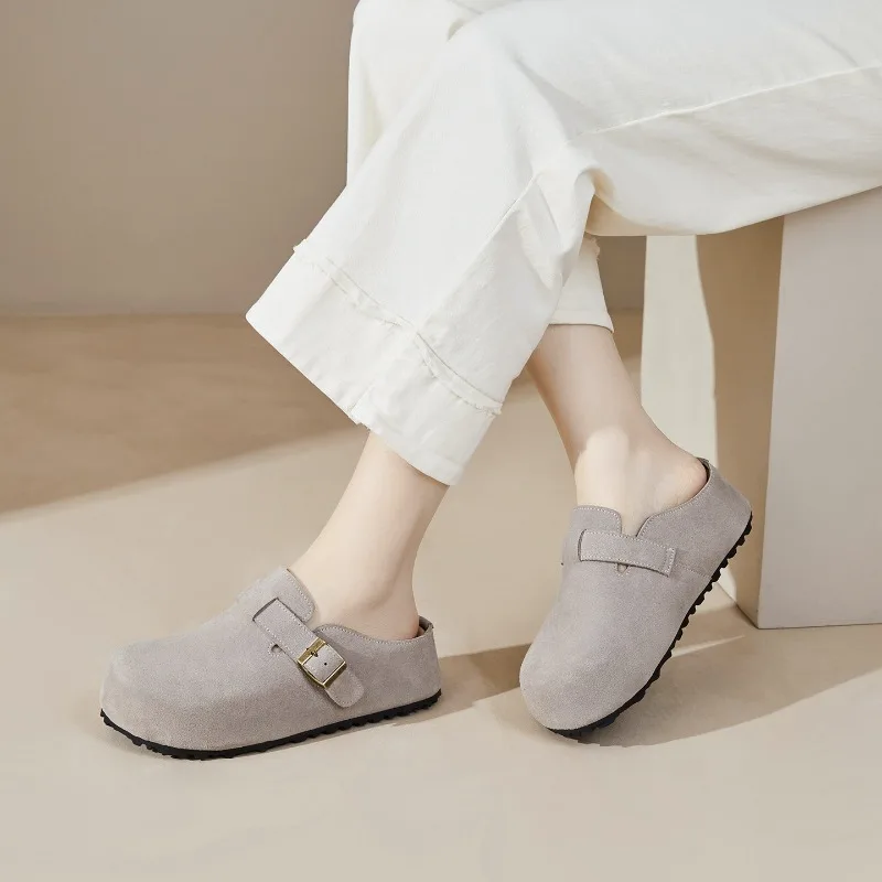 Top Quality New Genuine Leather ink panties For Women Fashion Summer All-Match Sandals Shoes soft-Soled susal Sandals