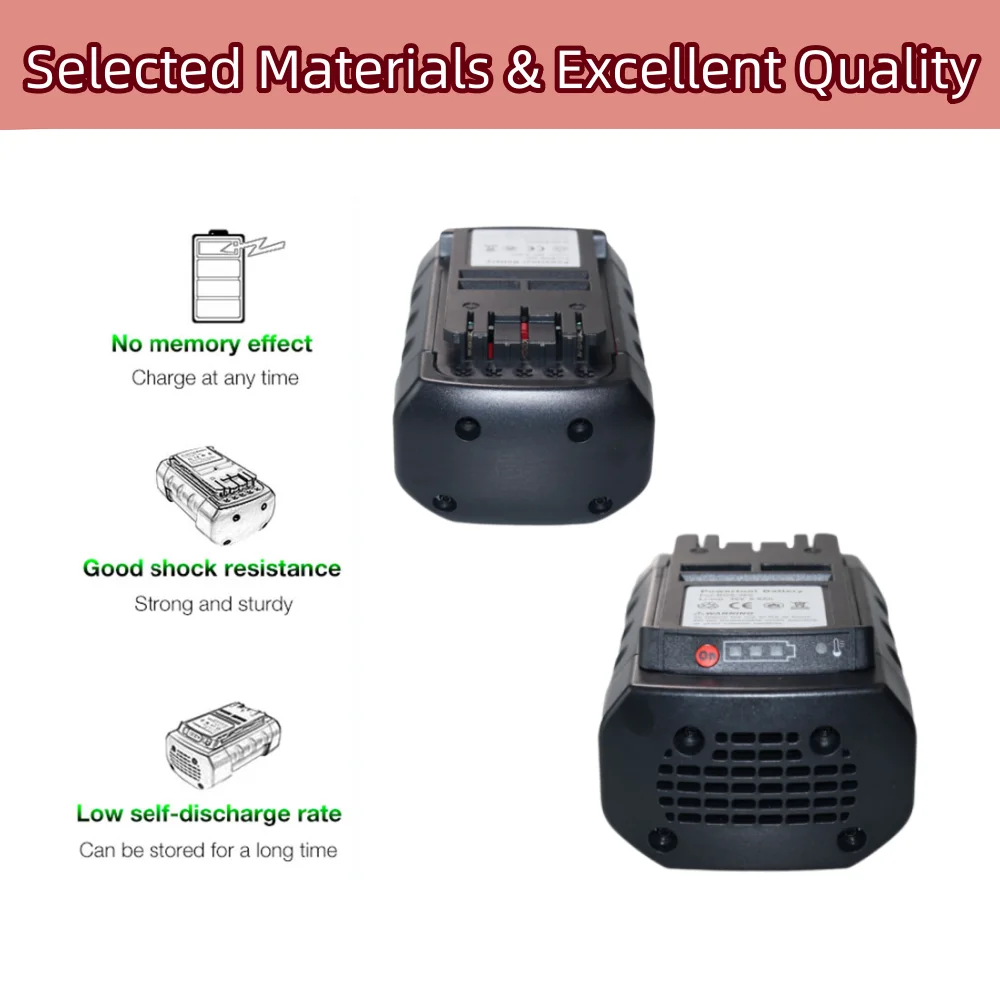 36V 8.0AH Lithium-Ion Rechargeable Battery for Bosch BAT810 BAT840 D-70771 BAT836 BAT818 2607336003 Replacement Tools Batteries