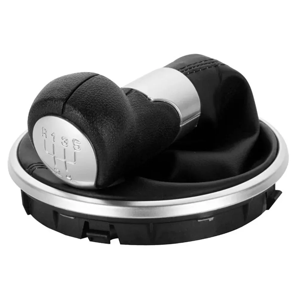 ABS And Rubber Gel Gear Knob And Lever Cover Assembly For Skoda For FABIA II 2006-2010 With Sporty Racing Aesthetic view 3