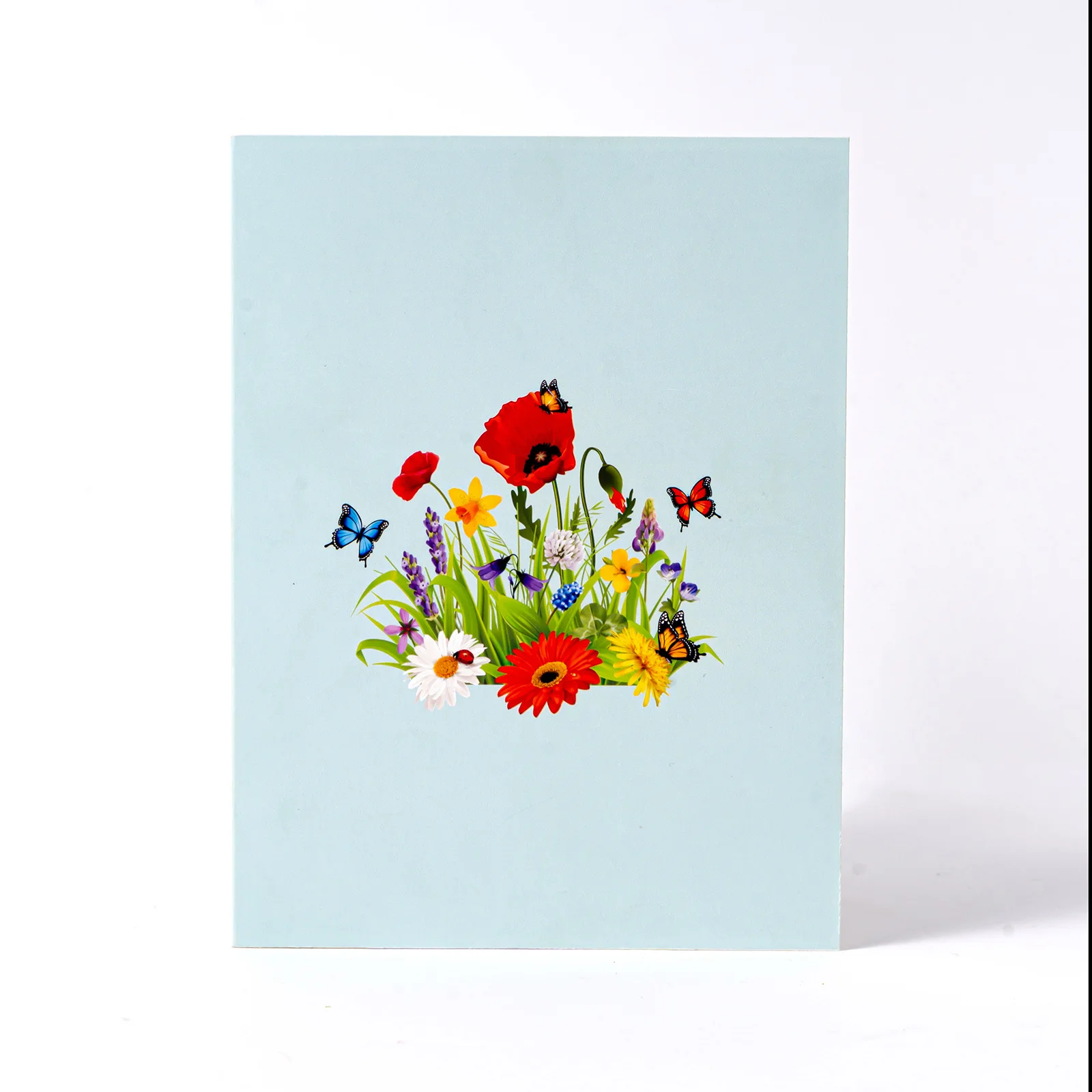 ​ 나비 꽃 3D 팝업 축하 카드 - 생일, 결혼식, 기념일을 위한 수제 스탠딩 디자인 - 봉투 포함