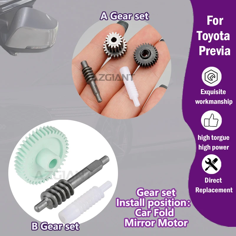 

For Toyota Previa XR30 XR40 MK2/Previa ACR50 MK3 Car 28/23/16T 40T gears set of Auxiliary rearview folding mirror R L motor new