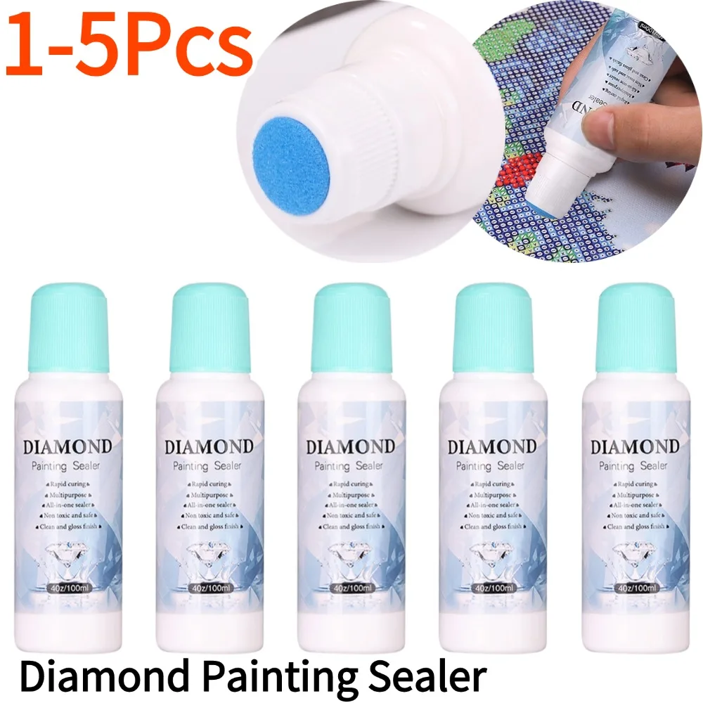 1-5Pcs 100ml Diamond Painting Sealer Conserver Permanent Hold Shine Effect Sealer 5D Diamond Painting Brightener Glue for Puzzle