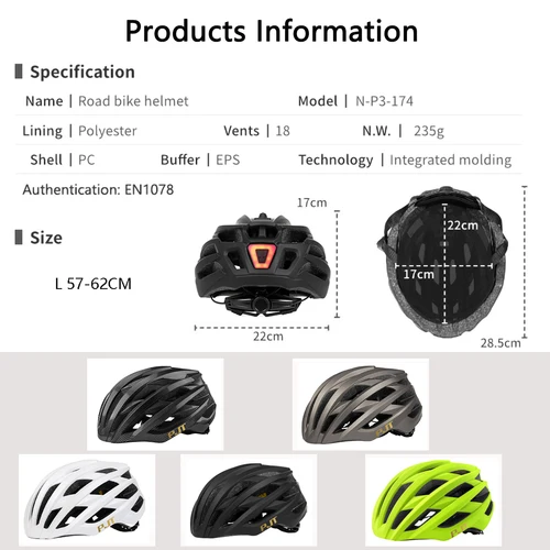 Imagen 2 del producto PJT-casco de ciclismo para hombre y mujer, casco con luz LED con carga USB, para bicicleta de montaña y carretera, ultraligero, recargable
