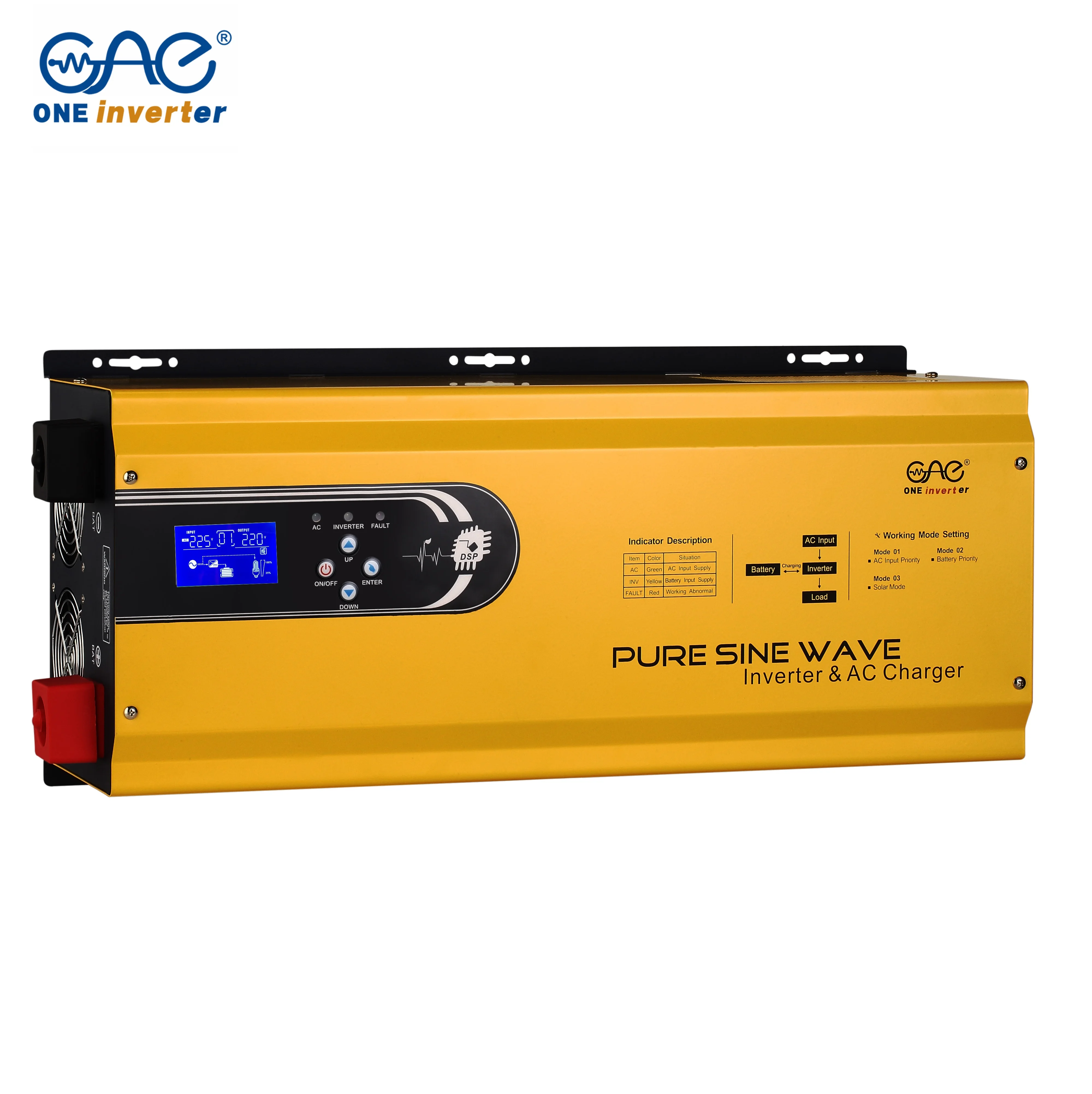 power inverter 1kw 2kw 3kw 4kw 5kw 6kw inverter ac dc  with Toroidal transformer