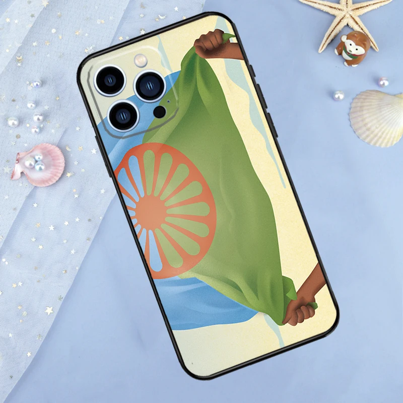 Custodia per bandiera Gypsy Romani Roma per iPhone 11 12 13 14 15 16 Pro Max Mini X XR XS Max 7 8 Plus Cover posteriore morbida