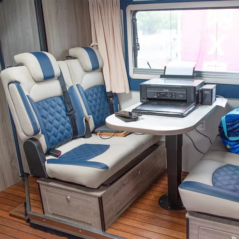 رائجة البيع RV63004 تلسكوبي سبائك الألومنيوم والصلب RV الأسود الجدول الساق شاحنة التخييم جزء الجسم مع 2-Way انزلاق