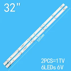 Strisce di retroilluminazione a LED per MS-L1343 V1 V2 8D32-DNWR-A3206B Barre TV LED da 32 