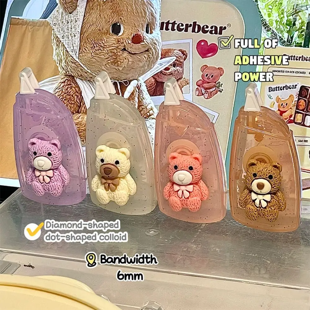 Nastro adesivo a punti a forma di orso durevole Nastro adesivo biadesivo per scrapbooking fai-da-te di grande capacità Nastro adesivo per ufficio scolastico