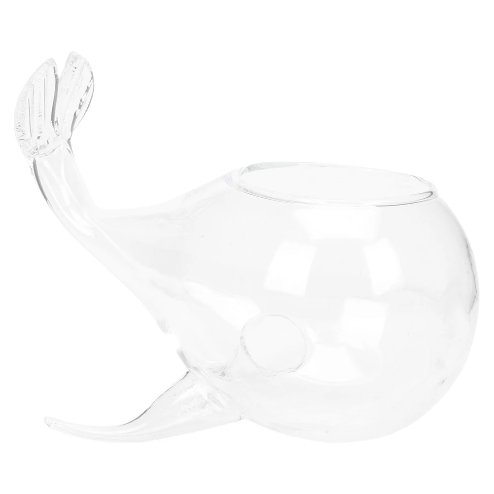 

Creative Whale Glass Vase Hydroponic Planter Unique Flower Container for Home Decor Living Room Bedroom Office Decorative Plant