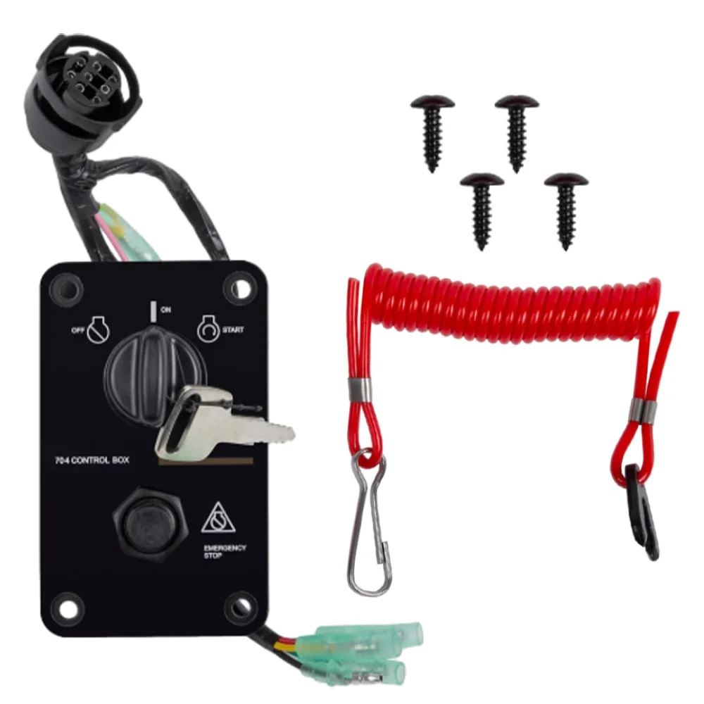 1 set Outboard Single Engine Ignition Switch Panel Assembly For Yamaha 2-Stroke and 4-Stroke Mechanical Shift 704-82570-12-00