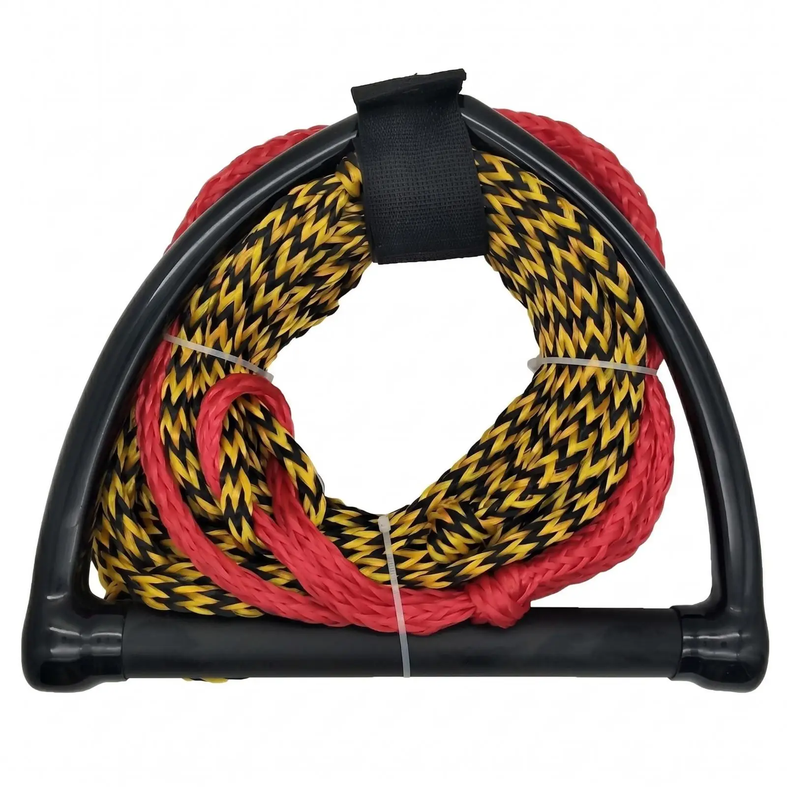 24ft Aquatic Tow Line with Black Triangular Handle Water Skiing Pull Rope for Watersports Boat Ski