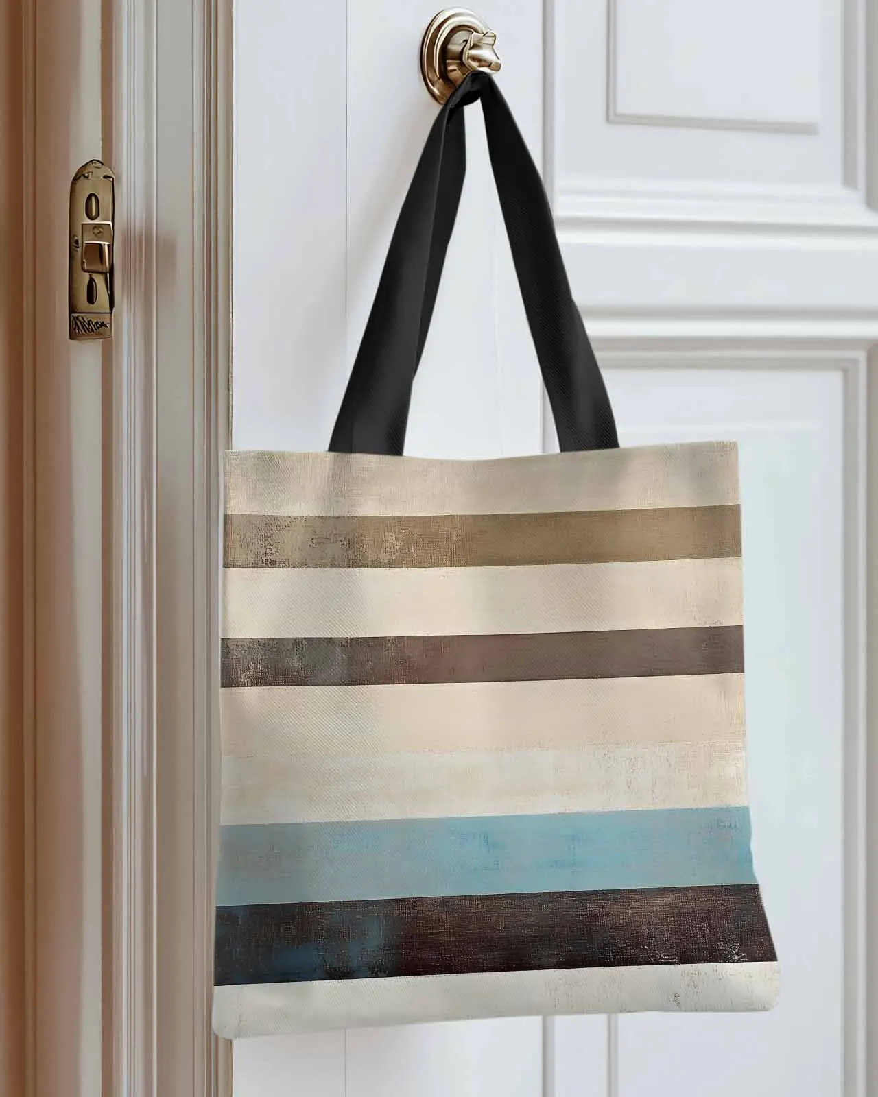 

Minimalism Abstract Art Gradient Canvas Bag Handbag Oxford Cloth Eco Shopping Storage Bag for Home Use