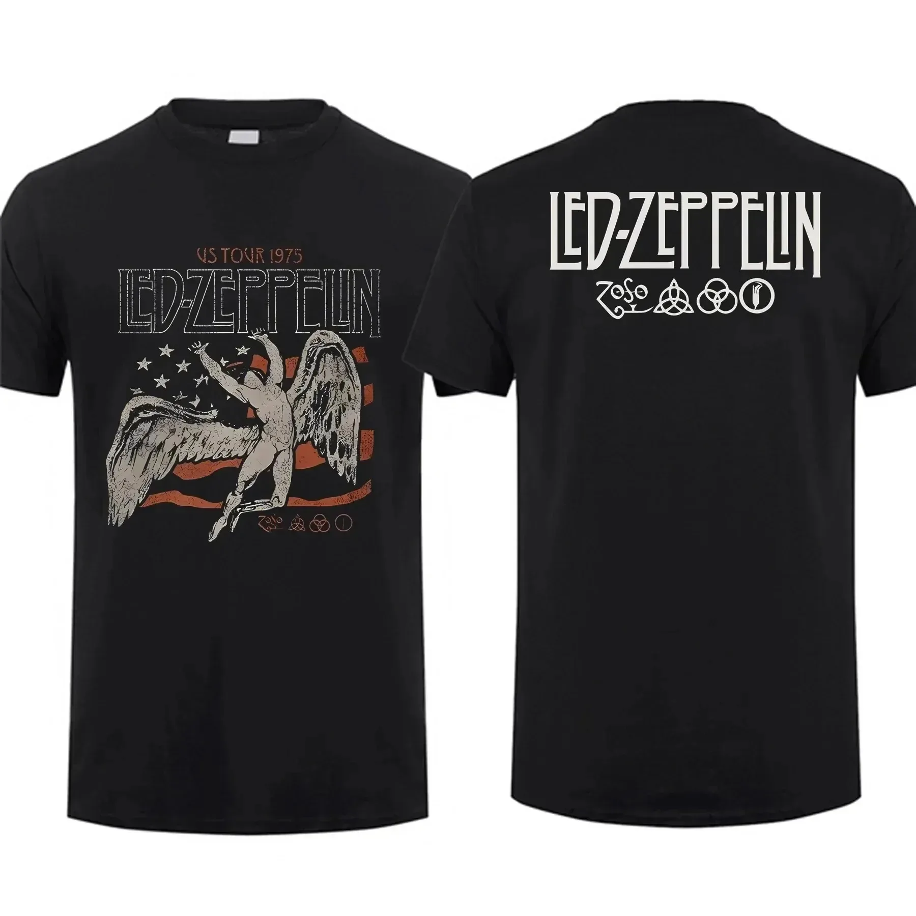 Vintage Rock Band Led Tour Mothership Zeppelin Bedrucktes T-Shirt für Herren und Damen Baumwoll-T-Shirt Herren-T-Shirts 2026 Sommer Neue Oberteile – Detail 6
