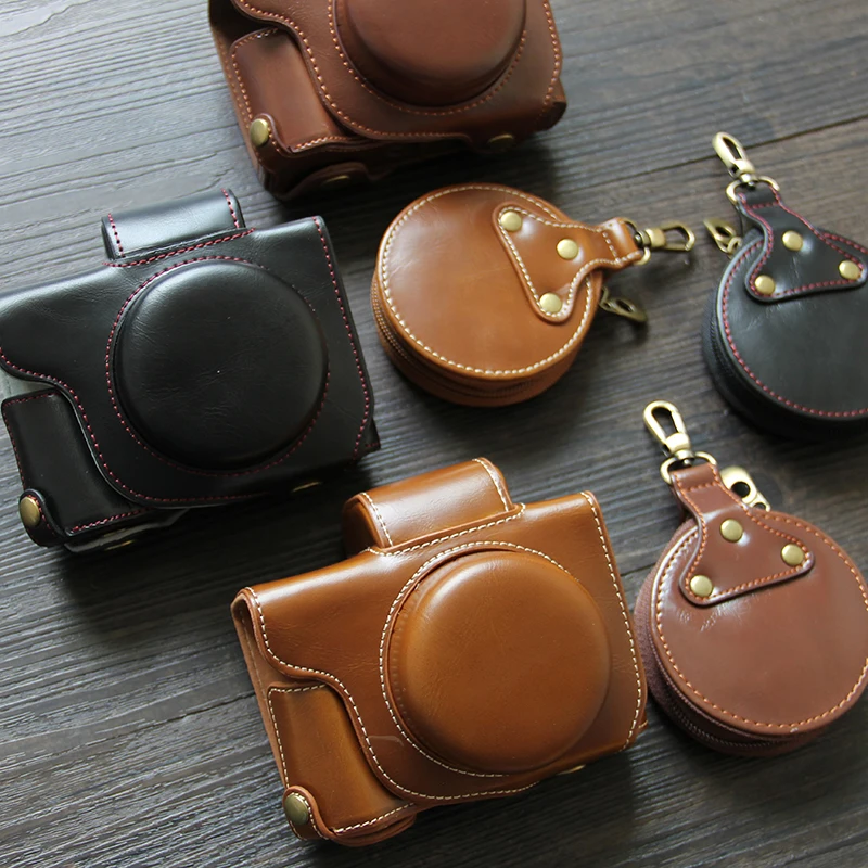 Retro Luxury Digital Camera PU Leather Case Bag box For canon PowerShot G1X Mark III G1XM3 G1X3 Protective sleeve Cover suit